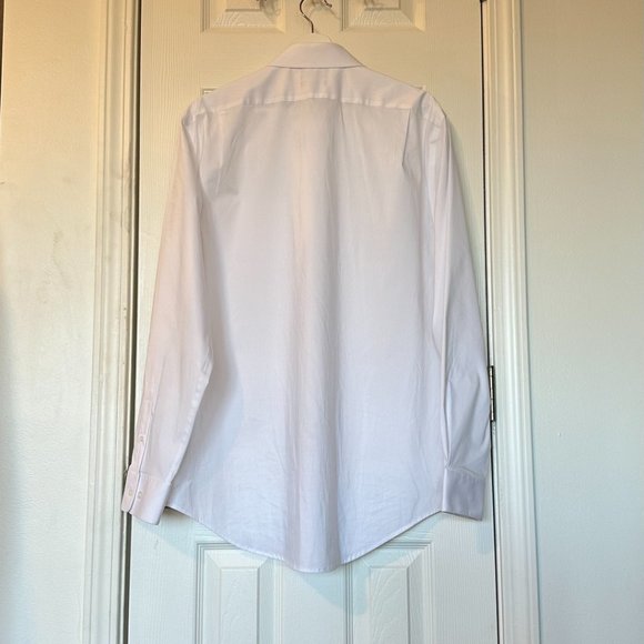 George Men's Classic Dress Shirt with Long Sleeves, White - Picture 2 of 3